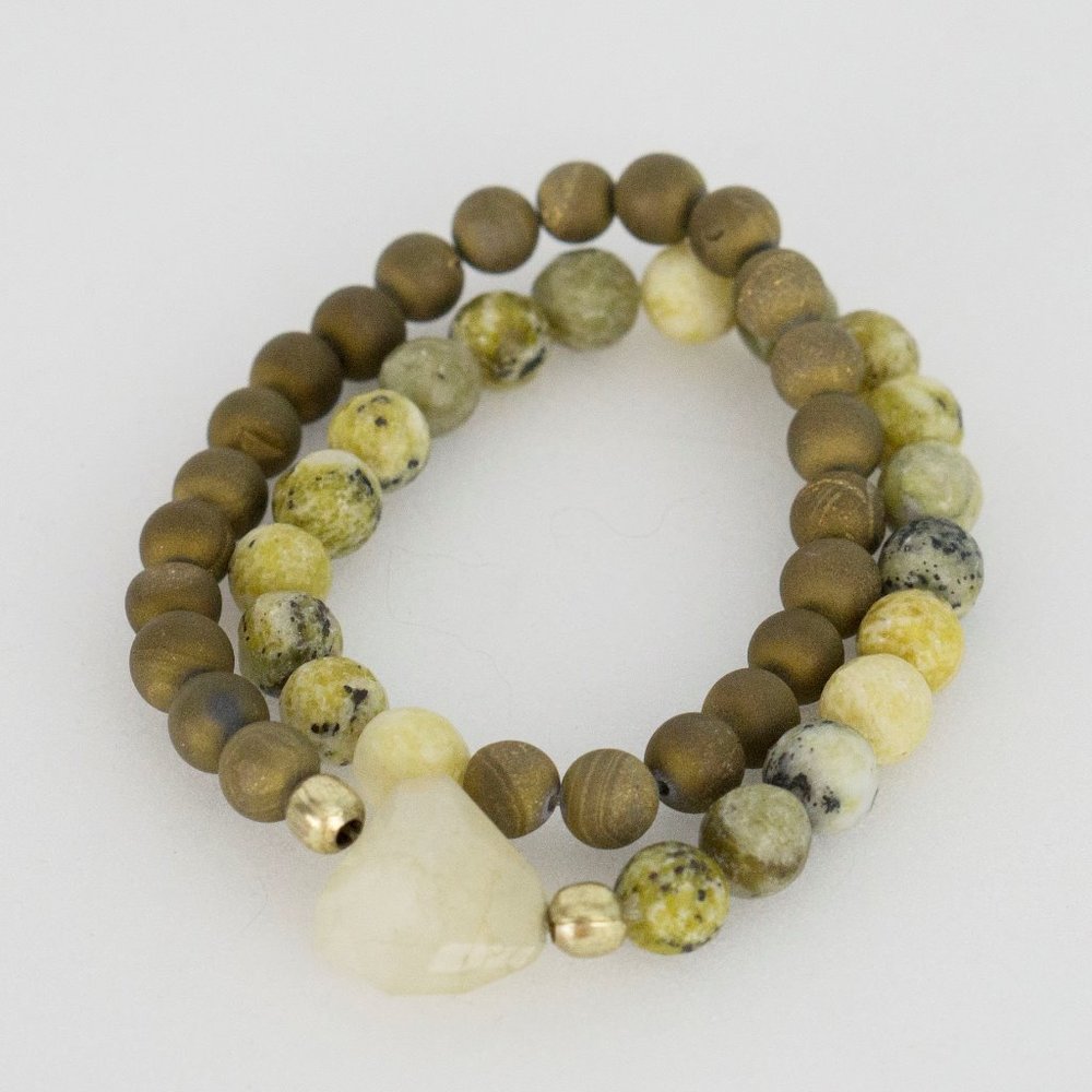 Bracelet Semi Precious Stretch